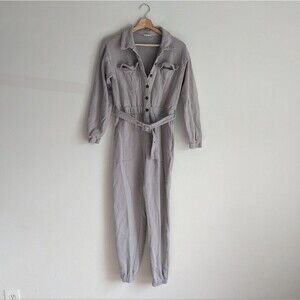 Lelis Collection Gray Long Sleeve Jumpsuit Women's Size Small